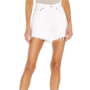 AGOLDE White PARKER LONG with Raw Hem